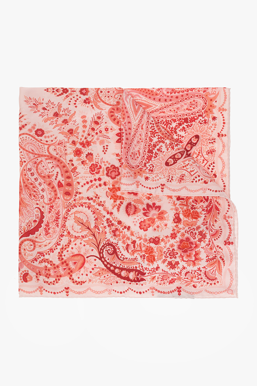 Red Silk scarf Etro - SchaferandweinerShops Japan